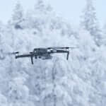 Drone in de sneeuw