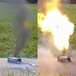 LiPo batterij ontploffing drone