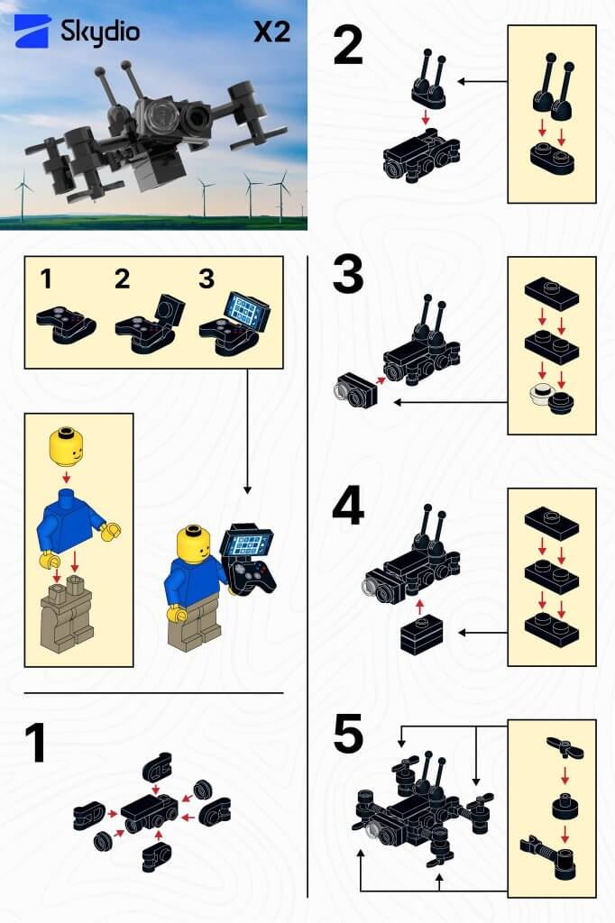Skydio Lego bouwplan